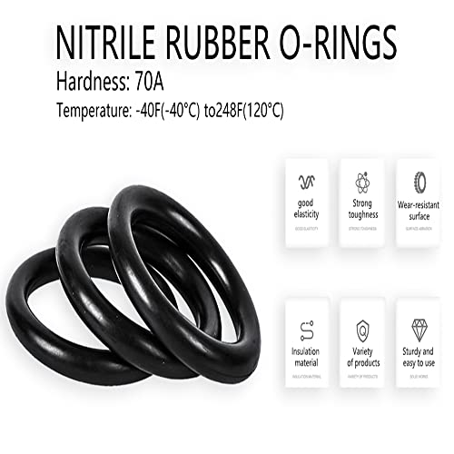 Othmro 10pcs нитрилна гума О-прстени, 1,8мм жица диа 31,6мм ОД метрички запечатување нитрил NBR гумени мијалници за запечатување на