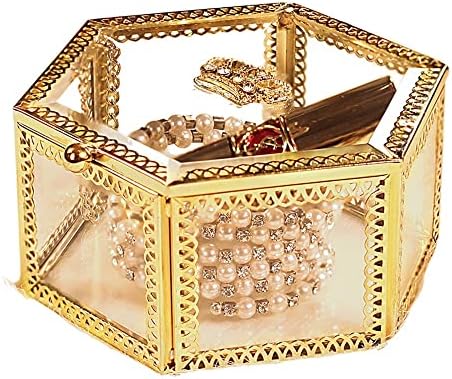 Европска Ретро Кутија За Складирање Накит Едноставна Кутија За Накит Мал Накит Обетки За Обетки За Шноли Кутија За Прикажување Прстен Стаклена