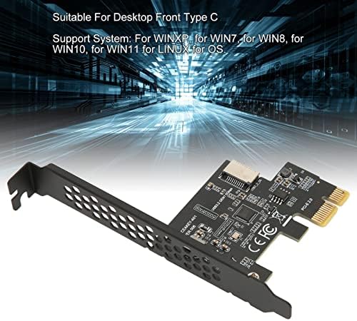 GOWENIC PCIE TO USB 3.2 картичка за експанзија, USB3.2 Gen1 5Gbps PCI Express картичка, PCIE X1 до USB3.2 Gen1 Type E 20Pin