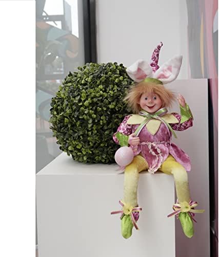 Велигденски украси на Пикуки за домашен декор за велигденски зајаче 15,5 инчи елф фигурини Детски украсени кукли со украсени подароци