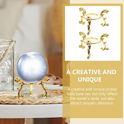 Besportble Home Decore Sphere Display Stand Stand Crystal Display Stand Iron: Gazing Globe Barder Bases Stand Home Decoration за кристални