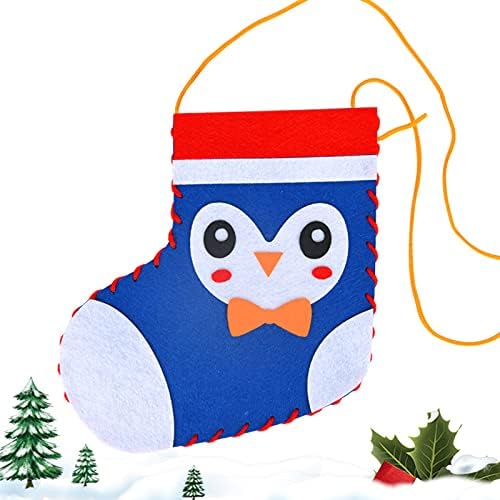 Бајшитоп Божиќна САМОДОВЕРБА Рачно Изработени Чорапи Ранец Мала Торба За Подароци Приврзок За Новогодишна Елка За Деца САМОСТОЈНА Празнична