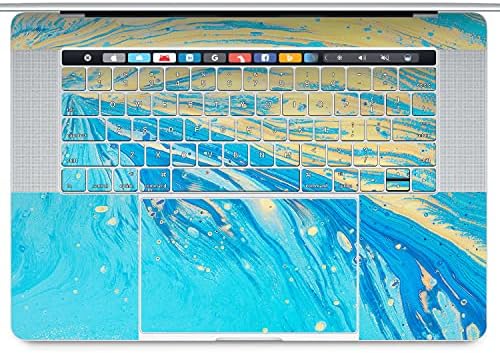 Vonna vinyl Decal Skin компатибилна за MacBook Pro 16 2019 M2 Pro 13 2022 Pro 13 2020 Retina 15 Air 13 12 Налепница Апстрактна