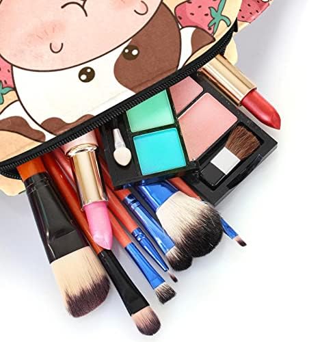 Тбуобт Козметички Кеси Чанти За Шминка За Жени, Мала Торбичка За Шминка Патни Торби, цртан филм за животни од јагоди