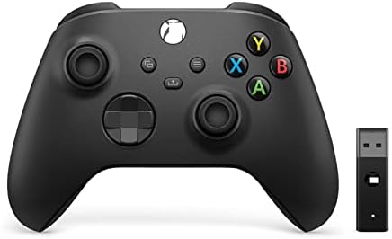 HOTCOS Компатибилен Со Microsoft Xbox Безжичен Контролер + Безжичен Адаптер Компатибилен Со Windows 10-Xbox Серија S XSS XSX