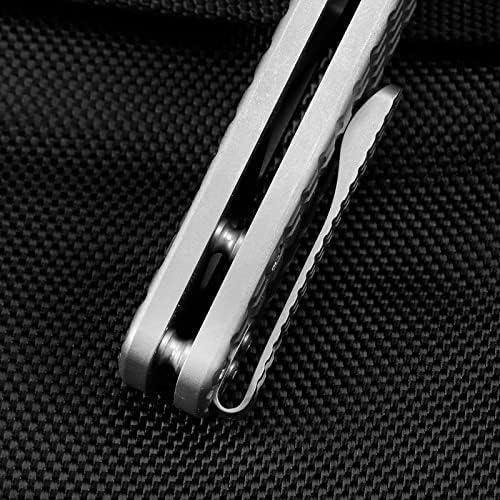 Kizer Original EDC нож 3,27 инчи S35VN челик сечило преклопен џеб нож титаниум рачки со палецот отвор за отвор KI4605A1