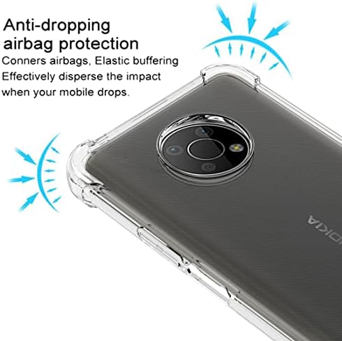 Ософтер За Случај Nokia G300 Со Заштитник На Екранот од 2 парчиња Јасни Проѕирни Армирани Агли TPU Флексибилен Капак На Мобилен Телефон За