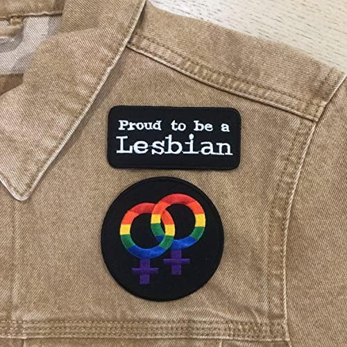 Геј лезбејски виножито ЛГБТ гордост железо на закрпи извезена свадбена декорација, црна, средна