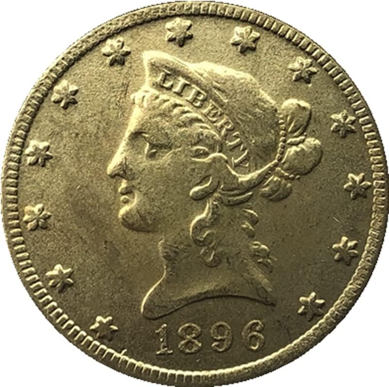 37 Различни Датуми Верзија Американски 10 Златници Месинг Антички Занаети Странски Комеморативни Монети 27ММ