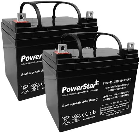 PowerStar Battery 12V 35AH ја заменува батеријата UB12350 - Универзална батерија - 12V 35AH - 2 пакет