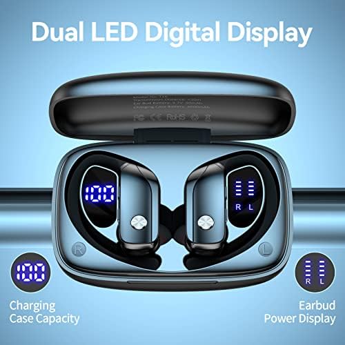 Безжични Слушалки За Samsung Galaxy S23 Bluetooth Слушалки 48 часа Репродуцирајте Спортски Слушалки Со LED Дисплеј Преку Ушни Пупки Со Вградени