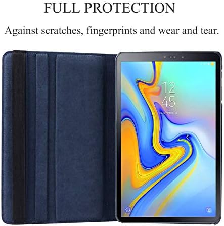 Таблет кутија за табулаторот Samsung Galaxy A 10,5, Ekvinor Premium PU кожа 360 степени ротирачки капак со автоматско будење/спиење за Galaxy