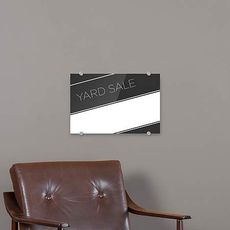 CGSignLab | „Продажба на двор -басичен црн“ премиум акрилен знак | 18 x12