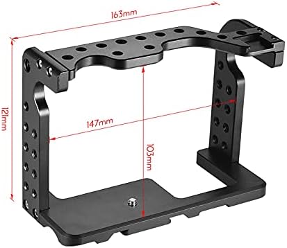 Teerwere Camera Cage Cage Top Harde Video Camera Cagage Стабилизатор на Mount Most Monitor LED светлосни филмови за правење додатоци