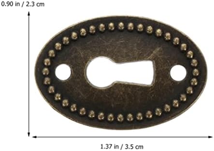 Анголии 30 парчиња антички клучеви за клучеви Декоративни овални ескучеонски клуч за заштита на мебелот за мебел за хардвер за фиоки за фиоки