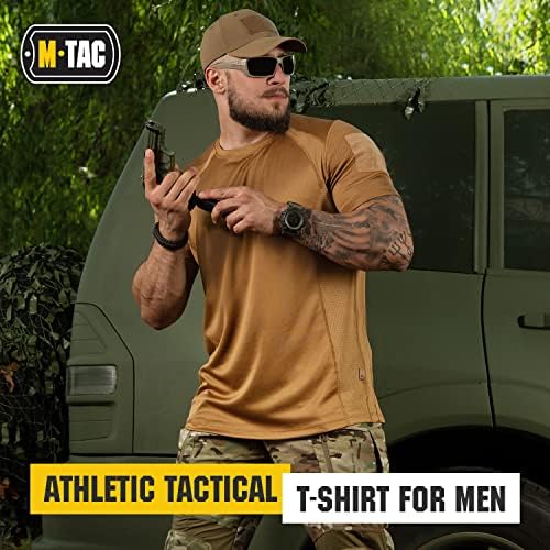 М-так Атлетска тактичка маица gen.2-Воена маица за дишење полиестер со лепенки на кратки ракави за мажи
