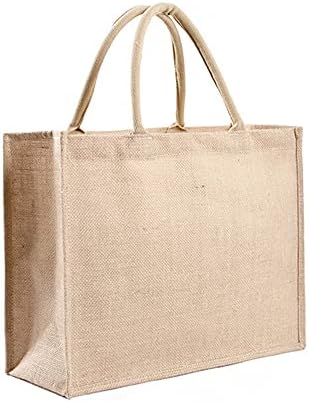 Јута Тоте, наредени торбички торби со цврсти рачки, торба за намирници за еднократна употреба за жени за купување тота