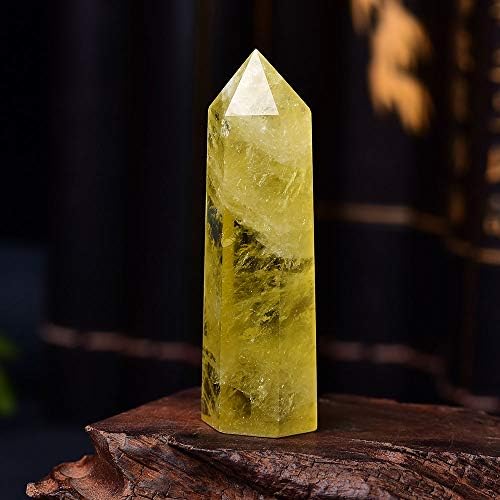 Ertiujg Husong319 1pc Природна кристална цитринска кристална точка заздравување Обелиск жолт кварц Венд убав украс за домашен декор Реики