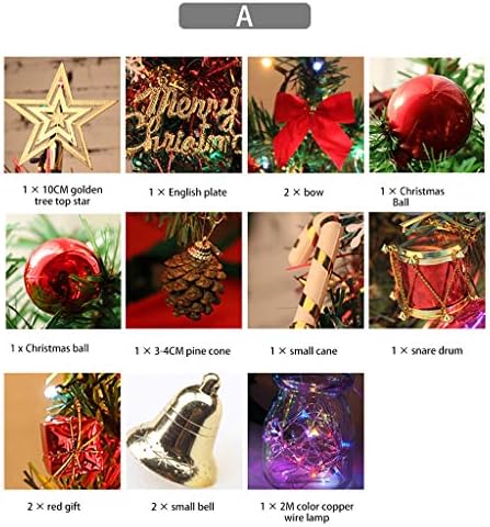 Врвно домашно дрво од 30 см предводена декорација мини Божиќна подарок за забава, декорација на украси и виси 76ers украси за новогодишна елка
