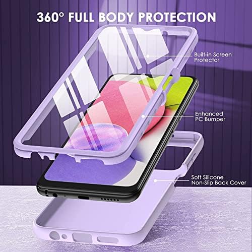 За телефонскиот случај на Samsung Galaxy A03S: ShockProof Silicone Slim Covers Hybrid Pretty Protective Cell Casues - Трајни TPU двојни