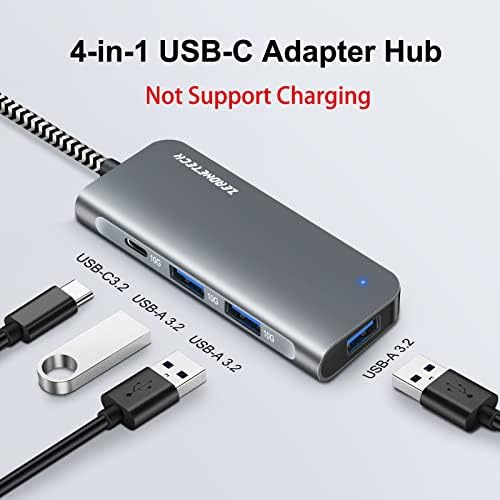4-ПОРТ USB C Центар 10gbps Пренос На Податоци, USB-C ДО USB Мултипорт Експандер, ГОЛЕМА Брзина USB 3.1 USB 3.2 Hub Адаптер, За