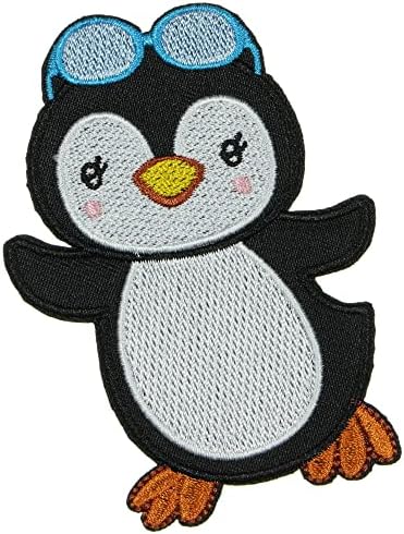 JPT - Пингвин Смешен симпатичен цртан филм извезена апликација железо/шиење на закрпи значка симпатична лого -лепенка на елек јакна кошула