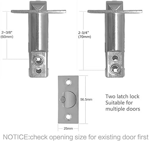 Механичко заклучување на вратата без клуч 6 Заклучување на код, заклучување на заклучување 2-3/8 'и 2-3/4' ', погоден за дома/хотел/канцеларија/Студио/магацин/архиви на да