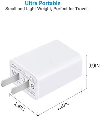 USB Ѕид Полнач fobsunland ®. USB Wallиден Приклучок 5V 2.1 A Ac Адаптер За Напојување Компатибилен Со iPhone, Pad, Samsung, Таблет, Поттикне
