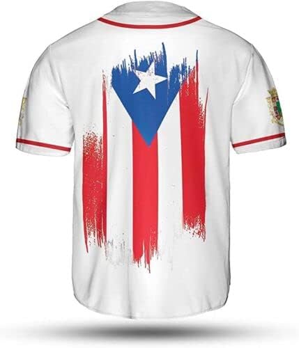 Персонализирана бејзбол кошула во Порто Рико, прилагодена на бејзбол Бејзбол Порто Рикан, Порто Рикан Бејзбол за мажи