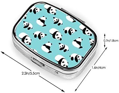 Симпатична цртана филмска панда плоштад мини пилула кутија медицина метална организатор за патување пријателски преносни пилули