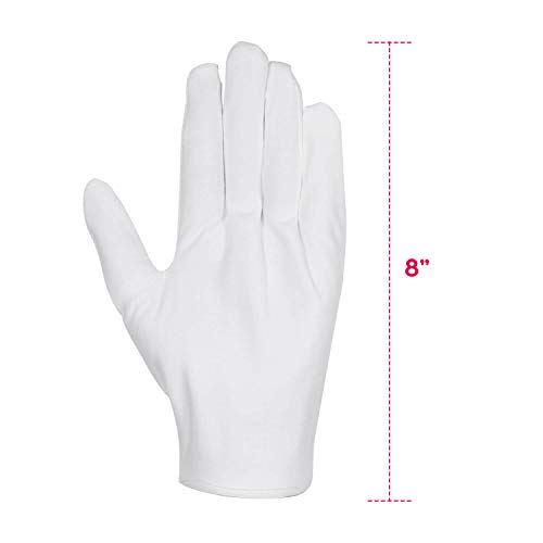 12 пара памучни нараквици за суви раце, анезус бели памучни нараквици ткаенини зарлажливи нараквици за егзема за навлажнувачки