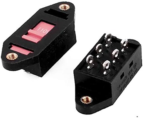 Нов LON0167 5PCS AC 220V-110V 6 Терминали DPDT Switch Switch Switch (5PCS AS 220ν-110 ν 6 Anschlüsse DPDT Spannungswähler Schiebeschalter