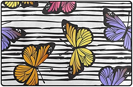 Симпатични цртани пеперутки големи меки подрачја расадник плејматски килим за деца за деца кои играат соба за спална соба 60х39