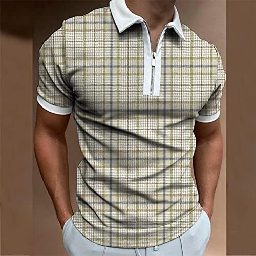 Вокачи кратки долги ракави Поло кошули мажи моден дизајн лапел патент кошула ленти случајни тенок вклопувачки класични маички врвови
