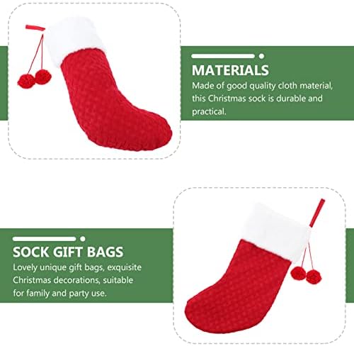 Нуобести Порибување Торби За Чанти Божиќни Чорапи Божиќни Чорапи Торба За Подароци Голема Божиќна Вреќа За Чорапи За Подароци За Семејно Стебло