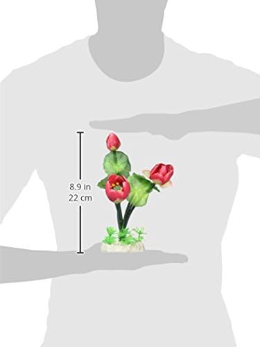 Жардин Пластични Вештачки Лотос Лист Цветни Растенија За Аквариум, Зелена Розова