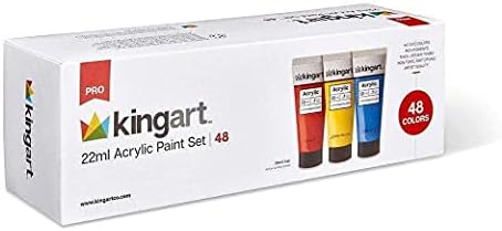 Kingart 500-48 22ml Поставен сет од 48 акрилна боја, уникатни бои 48 парче