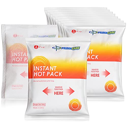 Primacare PHP-45 24 пакувања Инстант топлински пакувања за итна терапија со топлина, преносни и за еднократна употреба топли пакувања, ткаени заштитни