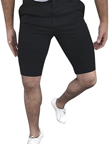 Панталони Шорцеви Мажи Со Џебови Копчиња Мажи Половината Средни Шорцеви Едноставен Бизнис Цврста Секојдневна Машка Облека За Вежбање за