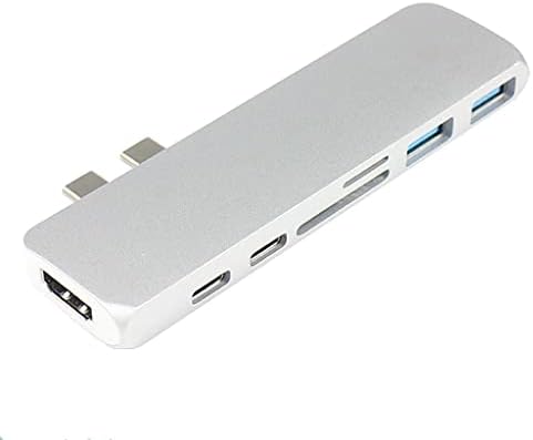 ДВЕ Порти USB Центар-C до 4 K Hdmi Адаптер 3 Двојна USB 3.1 Центар Податоци 1 Читач На Картички GH7