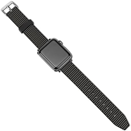 Бели Црни Ленти За Часовници Со Точки Компатибилни Со Apple Watch 38 Mm 40 Mm 42 Mm 44 Mm Ремен За Замена НА СТП