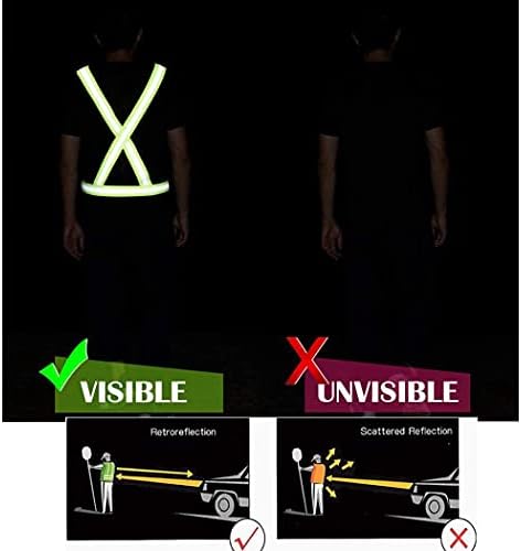 Earent Running Reflective Exflective Vest Gear Geative Adistable Vests Bands Безбедност со голема видливост рефлексивен појас за ноќно возење