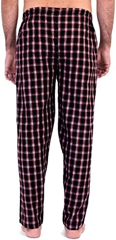 Карирани Пижами Панталони За Мажи- ПАМУЧНИ ПЈ Панталони - Ткаена Облека За Спиење Лесни Дневни Панталони За Спиење За Мажи
