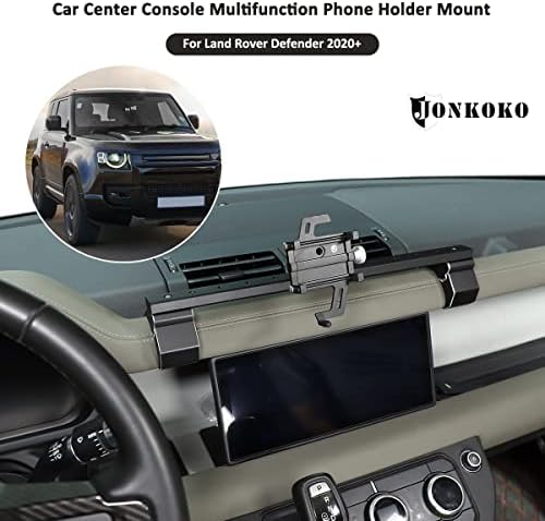 Носител на телефон со телефон Jonонкоко, монтирање за Land Rover Defender 2020-2023 Центар конзола Мултифункционален држач за мобилни телефони прилагодлив GPS Stand