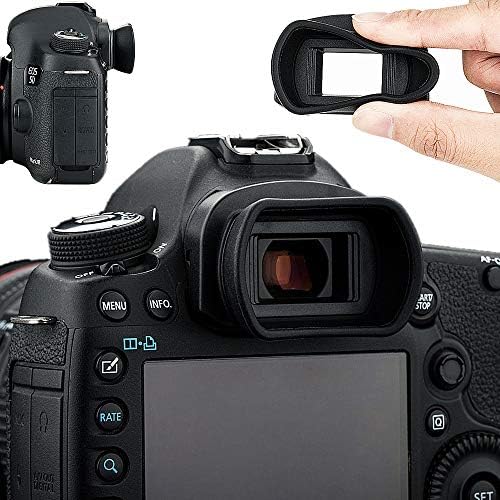 Меки силиконски фотоапарати визир Eyecup Eyepiece Eyestion за канон EOS 5DM4 5DM3 5DS 5DSR 7DM2 7D, EOS 1D X Mark II, 1D X, 1DS Mark III, 1D