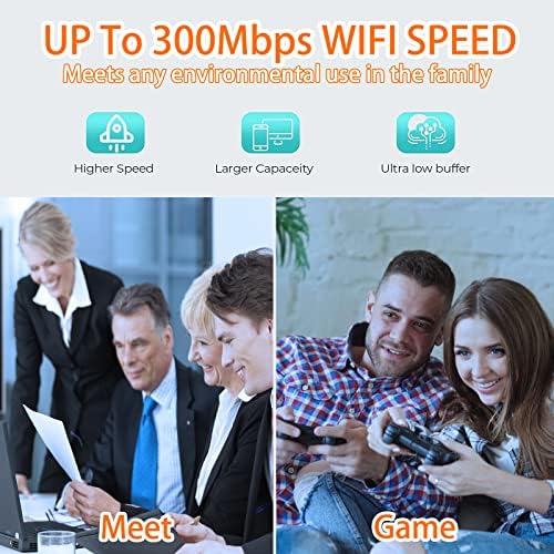 WiFi Extender, WiFi Booster 3000 sq.ft и 35 уреди 4 режими, поставување со 1 tap, WiFi Extenders Booster за дома со етернет порта 4 антени