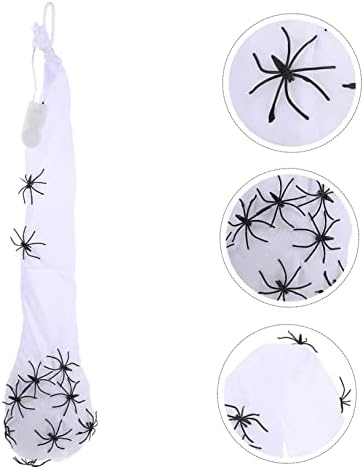 Jardwe пајак веб -торба Ноќта на вештерките на отворено украси осветли пајаци јајца прогонувани куќи за приврзоци за мрежни кеси за играчки