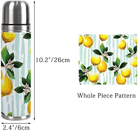 Вантасо шише со вода Гроздобер лимон цвет цветна лента во боја на вакуумска колба со двојна wallид изолирана чаша кригла 500 мл 17 мл за спортско