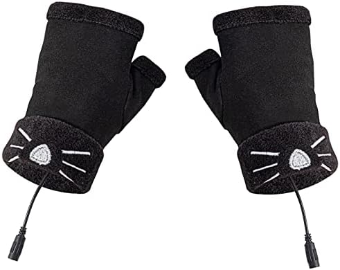 QVKARW топло полу ракавици УСБ прсти плетени за мажи ракавици и жени Зимски возрасни нараквици за полнење спортски спортови за греење