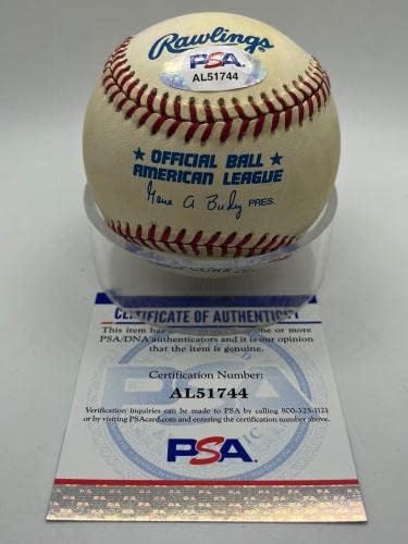 Боб Лимон ХОФ 74 &засилувач; 207 W Индијанци Потпиша Автограм Официјален Млб Бејзбол ПСА Днк-Автограм Бејзбол